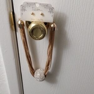 Gold Necklace with Silver Pendant Made In New York